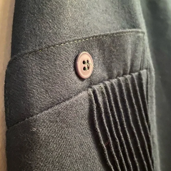 Vintage Pandolfi Green Wool Skirt, EU Size 42 - Picture 10 of 16